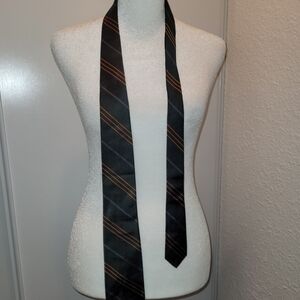 Black and Brown Striped Men's Tie